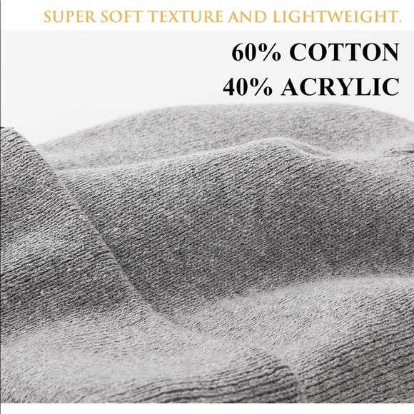 GREY UNISEX SATIN LINED (winter) BEANIE HAT (BRAND NEW) - Picture 3 of 5